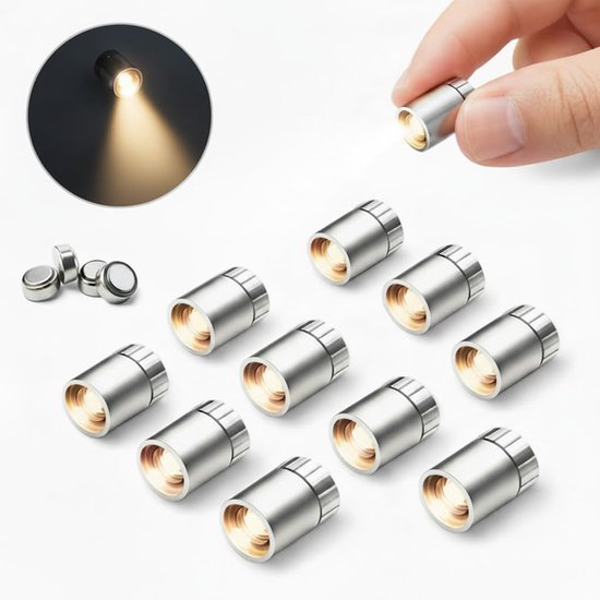 10 Mini Led Leuchten Batteriebetriebene Led Leuchten Lampen Led Leuchten Mini Led Leuchten Warmweißes Licht Kunststoff Silber