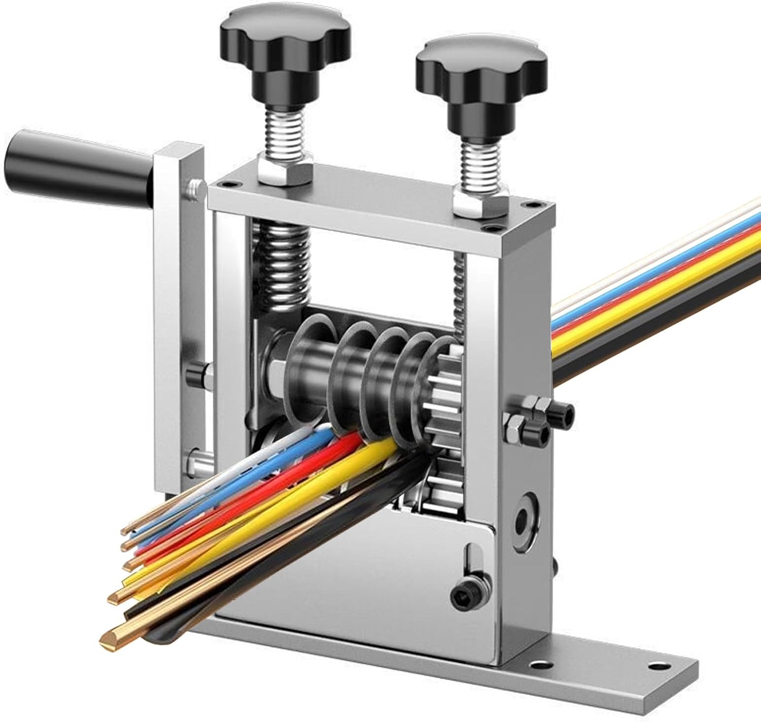 Cable Peeling Machine, Stripping Machine For 1-17 Mm Cable, 6 Channel Automatic Cable Stripping Tool With 5 Blades, Manual Cable Stripping Machine For Waste Wire, Single Core Drah