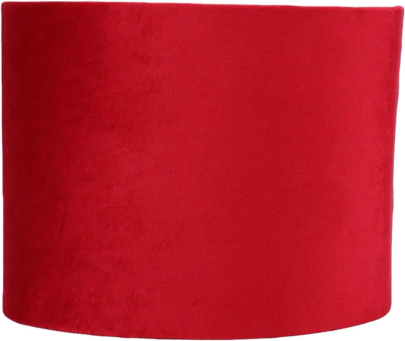 Lampenschirm, Weicher Samtstoff Und Eisengestell, Zarte Handstickerei, Weißer Kunststoff-innenring, E14-adapter, Vielseitiger Ovaler Lampenschirm, Für (rot)
