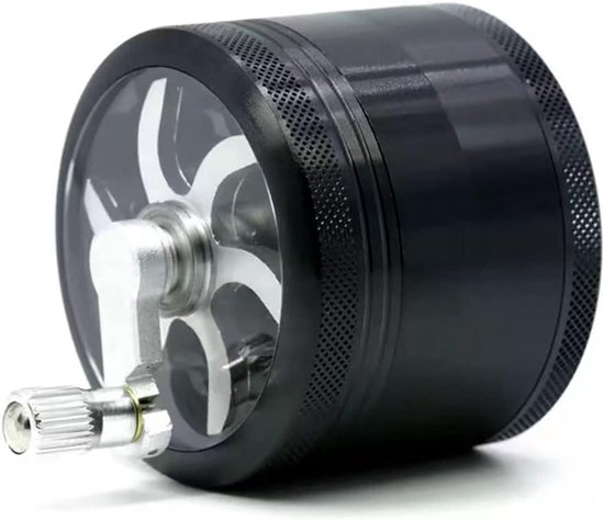 Handmühle Gewürzmühle Mit Kieffänger Robuste Metallkonstruktion Ergonomischer Griff 1,5 Zoll (ca. 3,8 Cm) Größe, Schwarz 1 Stück Für Gewürze Und