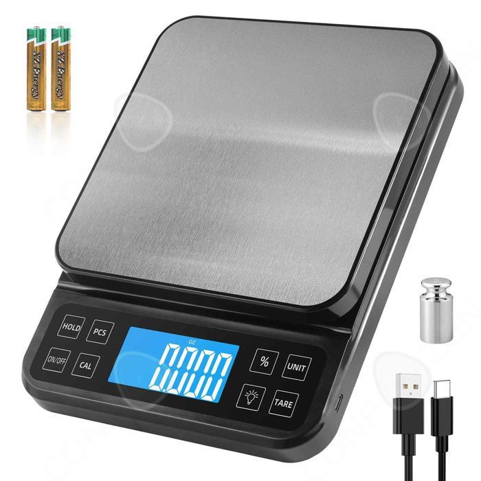 Digitale Küchenwaage Typ C, 15-kg-einheitenumschaltung, Mit Tara- Und Nullstellfunktion, Led-anzeige.
