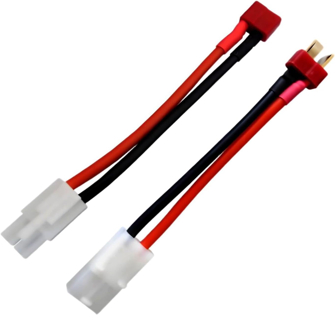 2er-pack Japanische 13,5-mm-batterieadapter – Stecker Auf T-dean-buchse – Hochspannungsanschlüsse – Vergoldeter Stecker – 5 Cm Langes 14-awg-kabel – Für Modellbau Und Rc