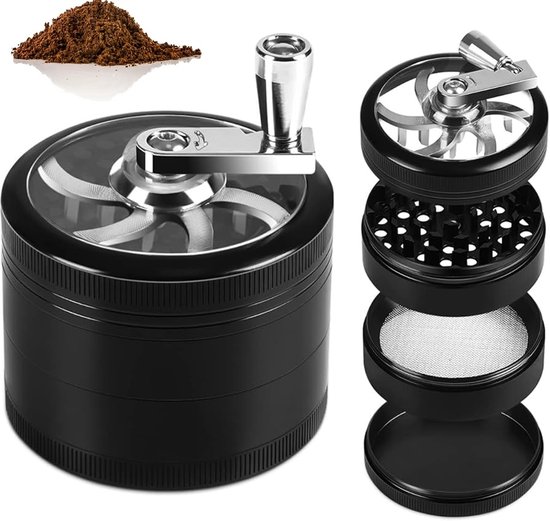 Kräutermühle Mit Griff Mahlwerk Gewürzmühle Küchenmühle Kräutermühle Pfeffermühle Salzmühle Mühle Für Getrocknete Kräuter Tragbare Metallmühle Fü