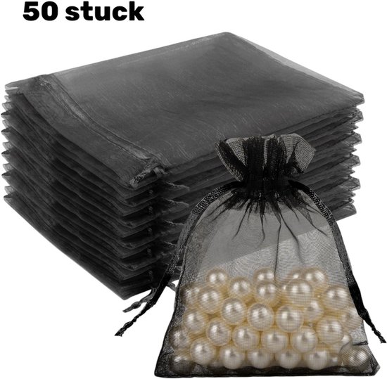 50 Stück Organzabeutel 10 X 15 Cm Schwarz Geschenktüten Aus Organzastoff Gastgeschenktüten Geschenktüten Duftsäckchen Herstellen Geschenktüten Pr