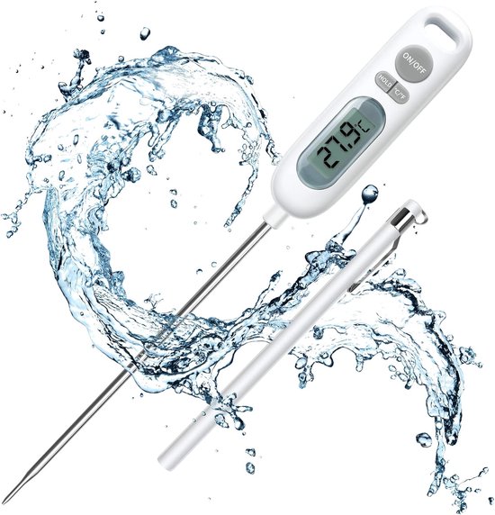 Kochthermometer 141 Mm Langes Lebensmittelthermometer Digitales Küchenthermometer Geeignet Zum Grillen Backen Für Fleisch Zucker Und
