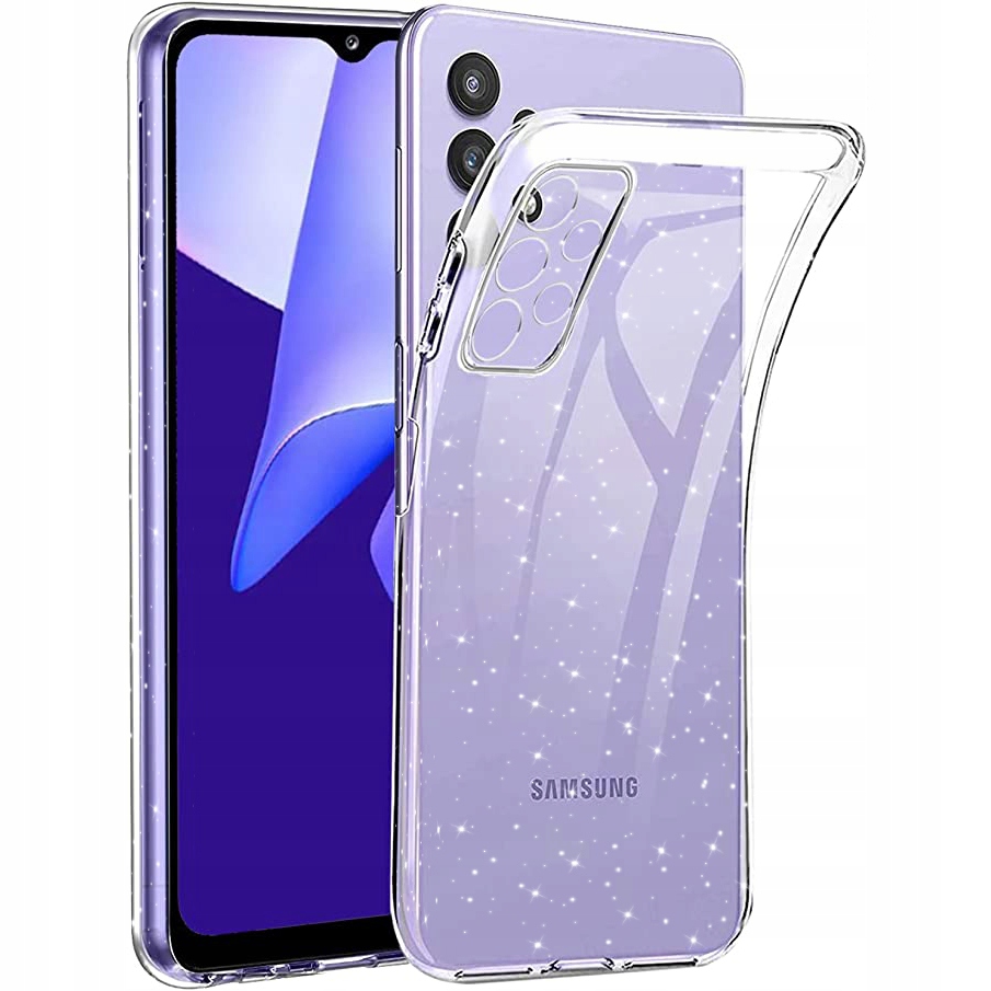 Schutzhülle Für Samsung Galaxy A32 4g, Glitzernde Rückseite + Glas