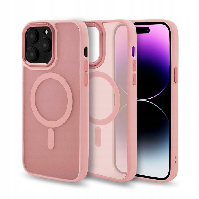 Hülle Für Iphone 11 Pro Max Mit Magsafe, Matt, Verstärkt, Rosa + Glas