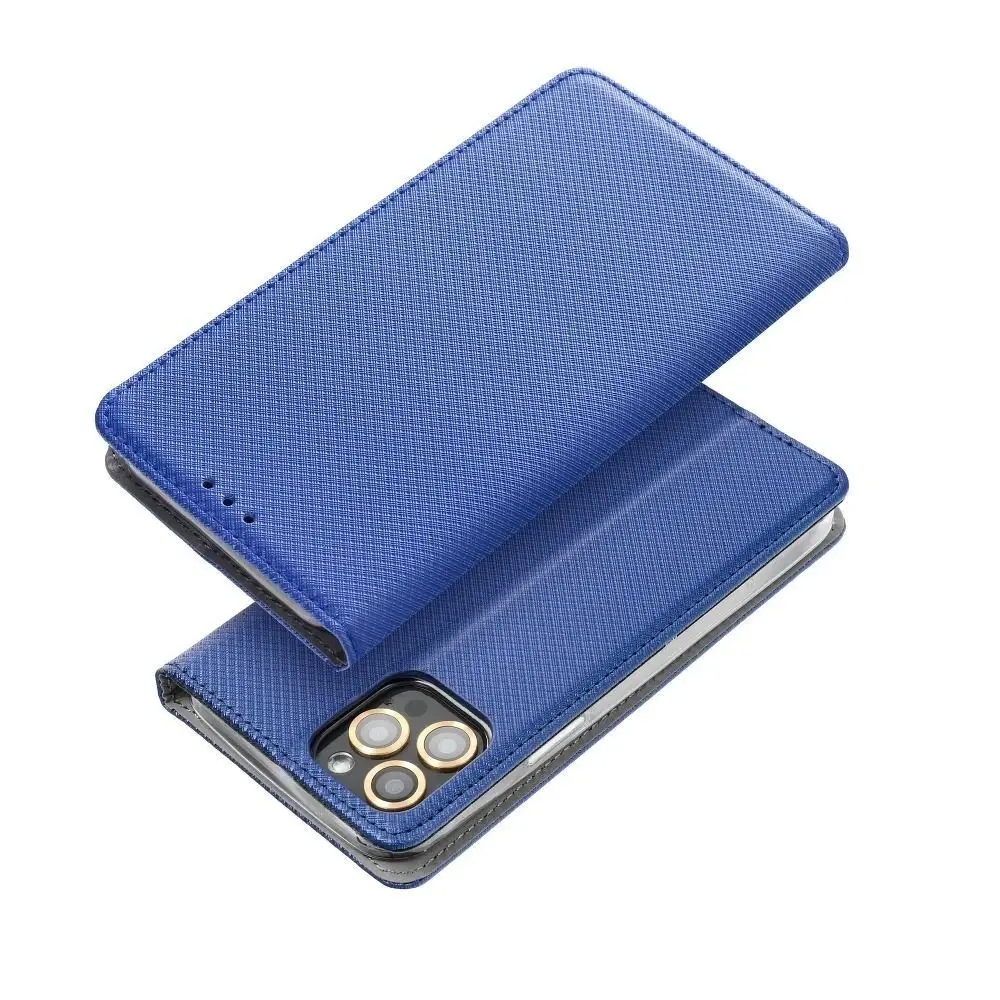 Iphone 13 Pro Hülle Mit Klappe, Magnet, Marineblau + Glas