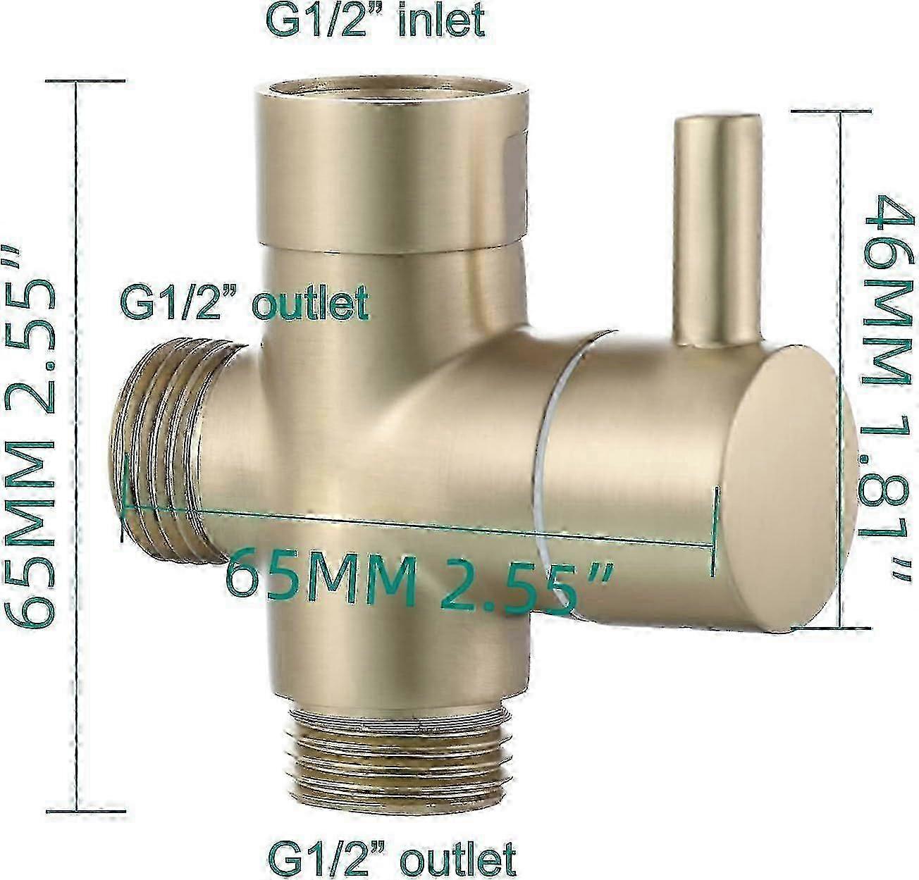 Inverseur De Douche En Laiton G1/2" Pour Deux Pommes De Douche