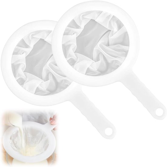 Kleines Siebset, 2er-pack – Feinmaschenfilter Für Lebensmittel, Säfte, Kaffee Und Öl – Ideal Für Sojamilch Und Wein (200/400 Mesh)