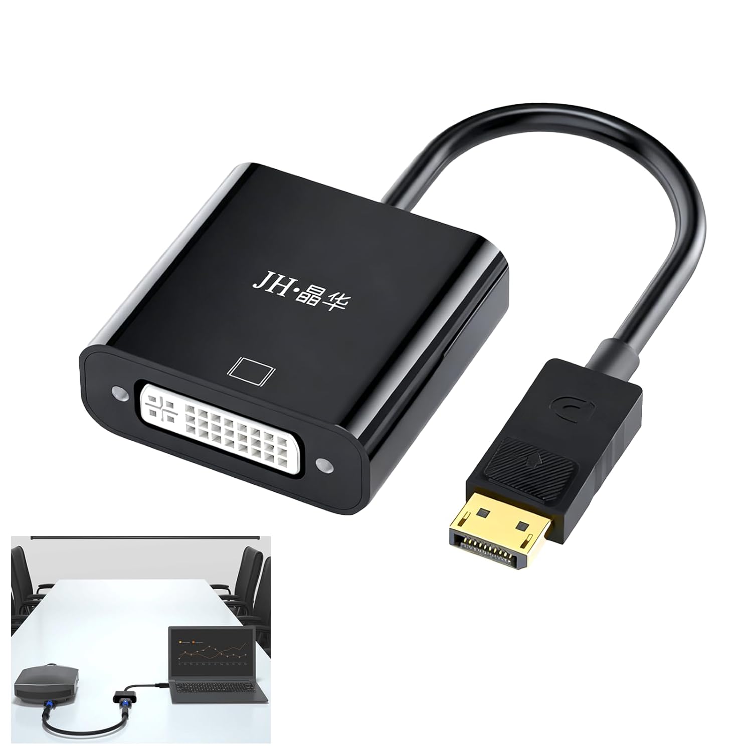 0,1-mm-displayport-auf-dvi-adapter, Unidirektionaler Dvi-d-stecker-auf-buchse-konverter, 1080p Hd, Dvi-d-auf-displayport-buchse-adapter, Für Laptops, Pcs Und Andere Geräte