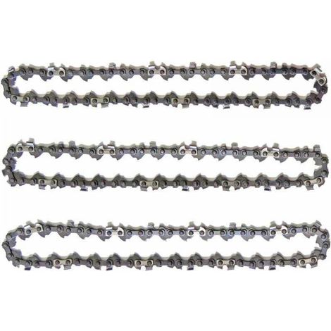 Set Mit 3 Ketten Für 25 Cm (10 Zoll) Lange Astscheren, 40 Glieder, Geringer Rückprall, Kompatibel Mit Verschiedenen Marken