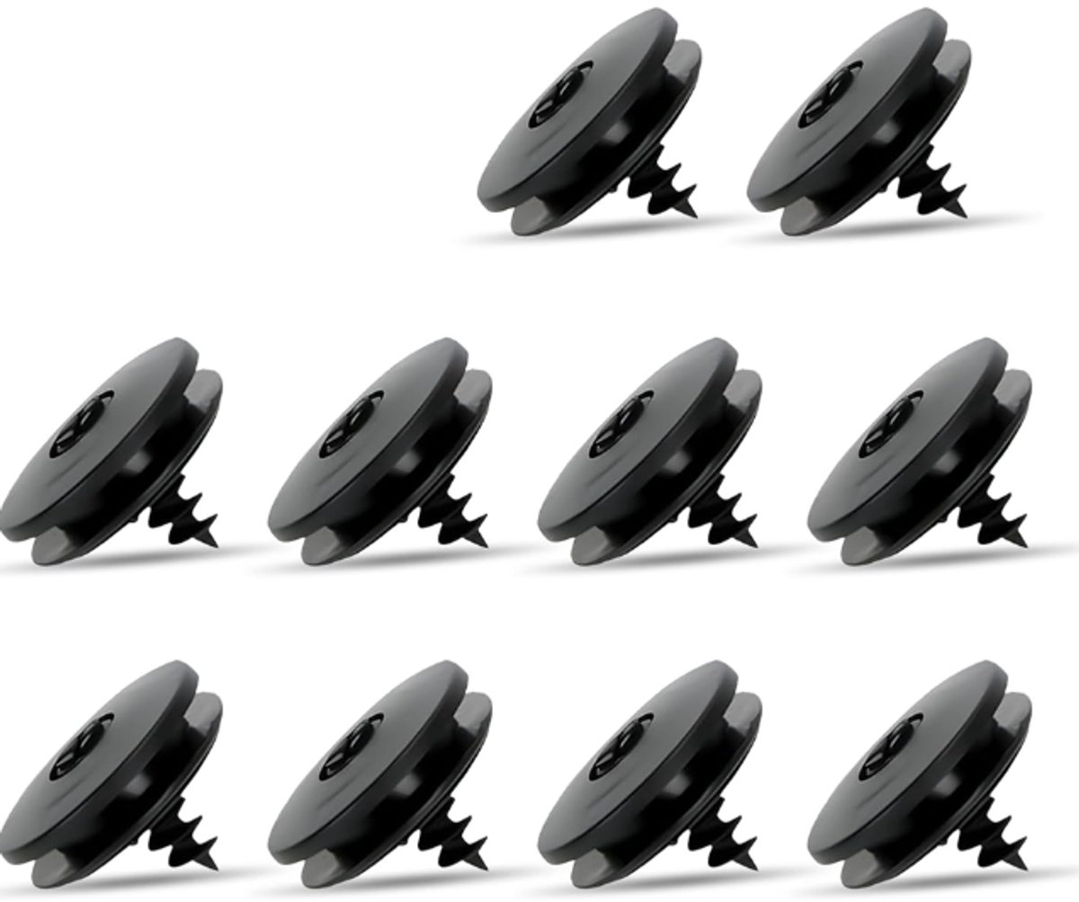 Befestigungsclips Für Automatten – 10 Stück – Zur Sicherung Von Rutschfesten Automatten – Befestigungsclips Für Automatten – Schwarz – Kunststoff – Universal – 3,55 X 2 Cm – Passend Für Die Meisten Au