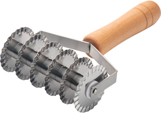 Teigrollgerät Aus Edelstahl Mit Holzgriff Nudelmaschine Für Brot, Pizza Und Kuchen