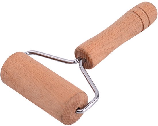 2 Pizzaroller, Antihaftbeschichtet, Kleiner Teigroller, Runder Holzroller, Holzroller Für Pizza, Kekse, Brot, Tortillas Und Teigtaschen