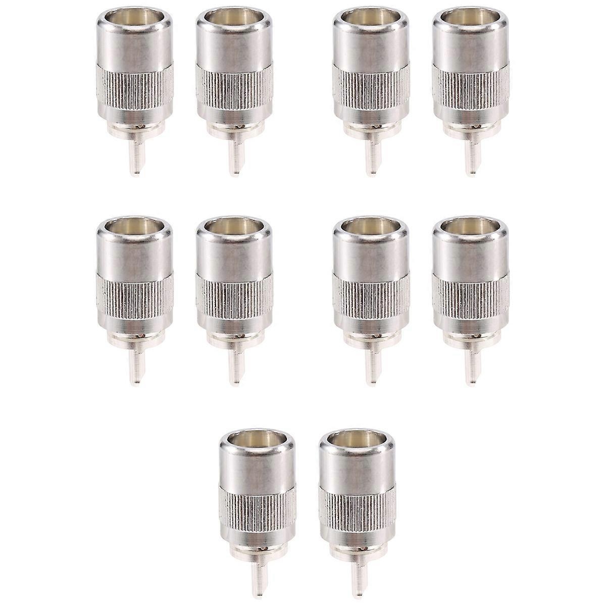 10 Stück Uhf-stecker Pl259, Lötanschluss Für Rg8, Rg213, Lmr400, 7d-fb-kabel, Silberfarben, Perfekt Verzinnt