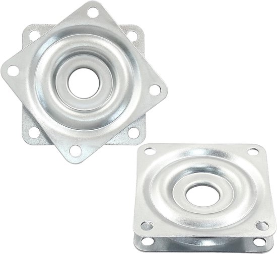 4er Pack, 2 Zoll Drehständer Mit 360° Drehung, Stahlkugellager, Drehbare Ablage, Robust Und Langlebig, Für Tische Und Schränke Silberfarben 2 Zol