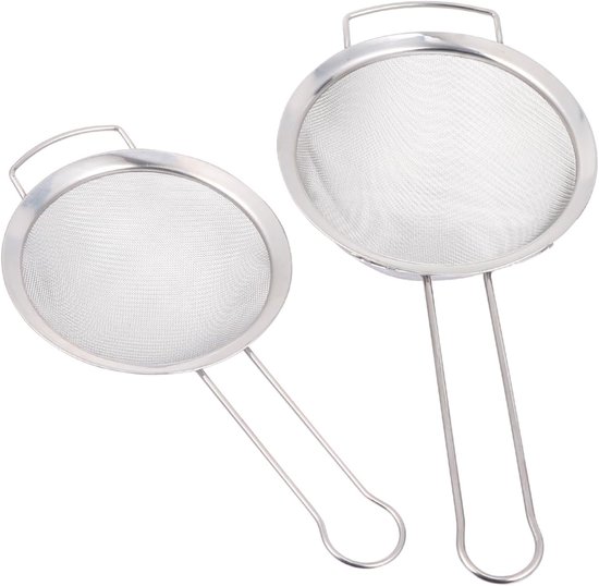 2-teiliges Praktisches Mehlsieb Aus Edelstahl Für Gleichmäßiges Sieben Von Mehl (30,5 X 15, 40 X 20)