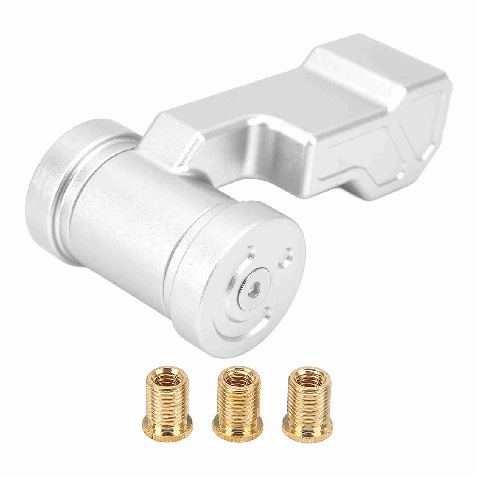 T-förmiger Schaltknauf Aus Aluminiumlegierung, Flugzeug-joystick-typ Mit Adaptern, Ersatz Für Acura, Silberfarben.