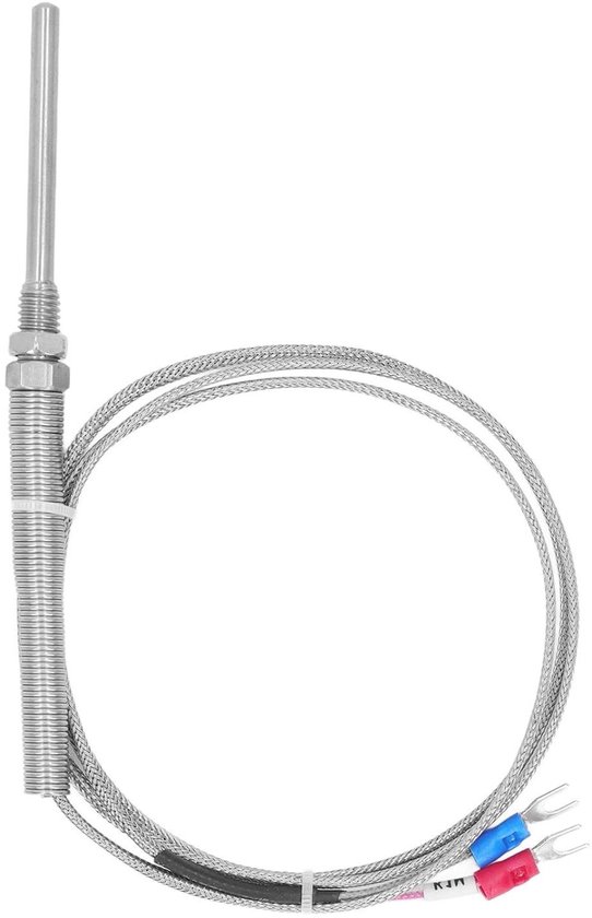 Temperatursensor Thermoelement Sonde Prozessmessung Edelstahl M8 5x50 Mm Silber