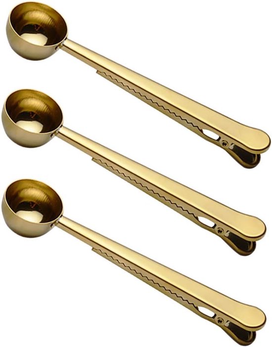 Messlöffel Mit Clip 2 In 1 Messlöffel Und Beutelclip Aus Edelstahl Für Kaffee Zum Abmessen Von Kaffee, Tee, Proteinpulver Und Instantgetränken 3