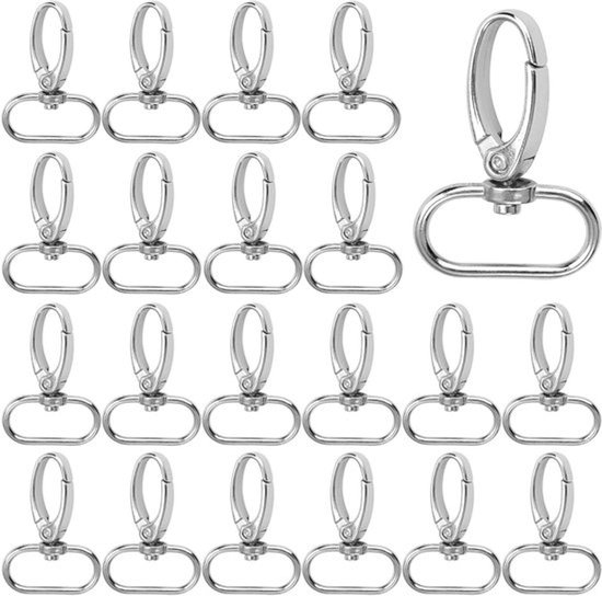 32 Mm D Ringe, 360° Drehbare Metallkarabinerhaken 20er Packung