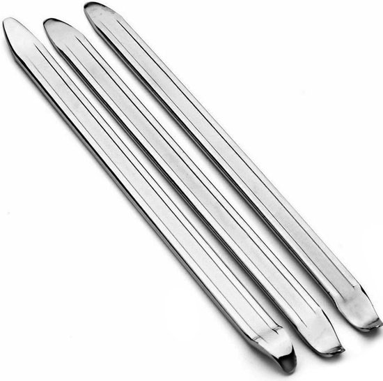 Reifenheber-set – Felgenheber – Motorradreifen Wechseln – Glatte Oberfläche – 3-teilig – Silber