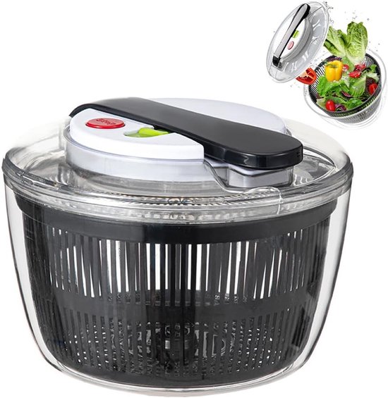 Praktische Küchenspinne Für Salate, Gemüse Und Obst. Trocken, Kompakt Und Vielseitig.
