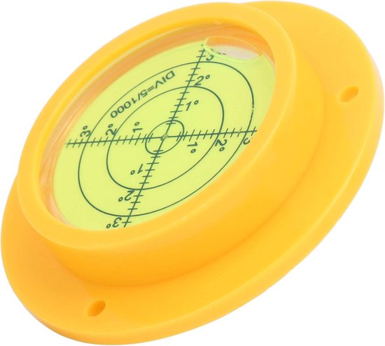 Runde Wasserwaage – Kreislibelle – Präzisionskalibrierung – Befestigungslöcher – 90 X 17 Mm – Gelb