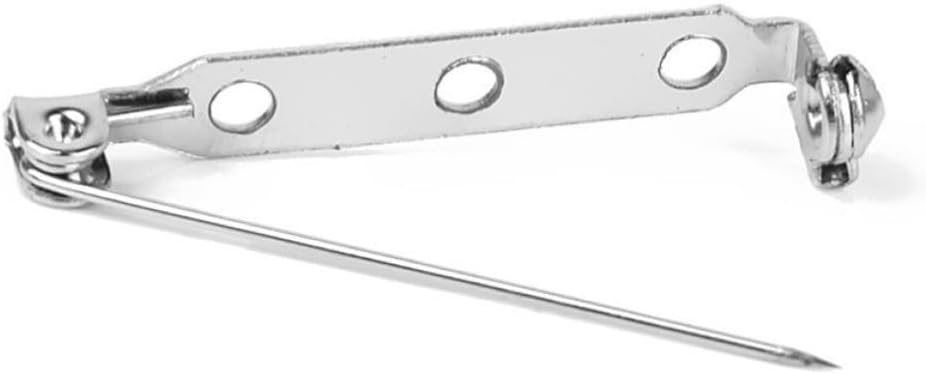 32 Mm Große Anstecknadel Aus Massiver Silberner Metalllegierung Mit Verschluss Auf Der Rückseite, 50-teiliges Set Für Individuelle Broschen Und Abzeichen