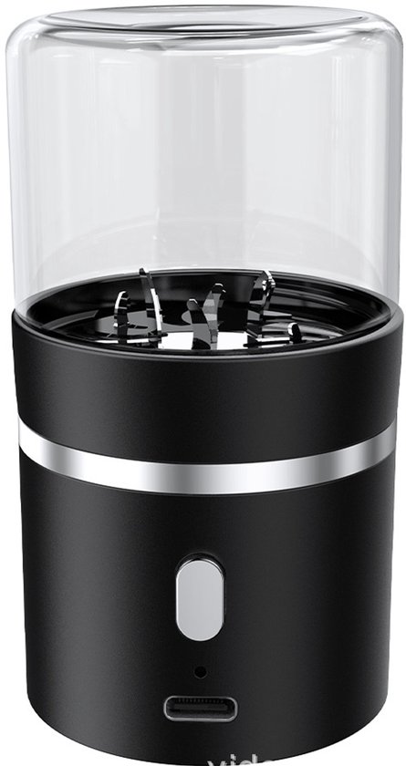 Verbesserte Elektrische Mini-mühle Mit 400 Mah Akku Und 50 Ml Mahlbecher, Tragbar, Vollautomatisch, Edelstahl, Silberfarben.