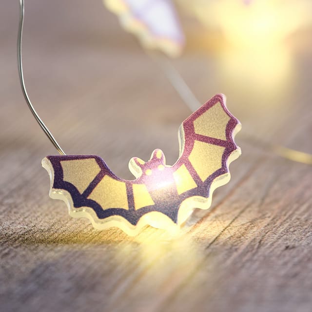 20er LED Micro Lichterkette Fledermäuse