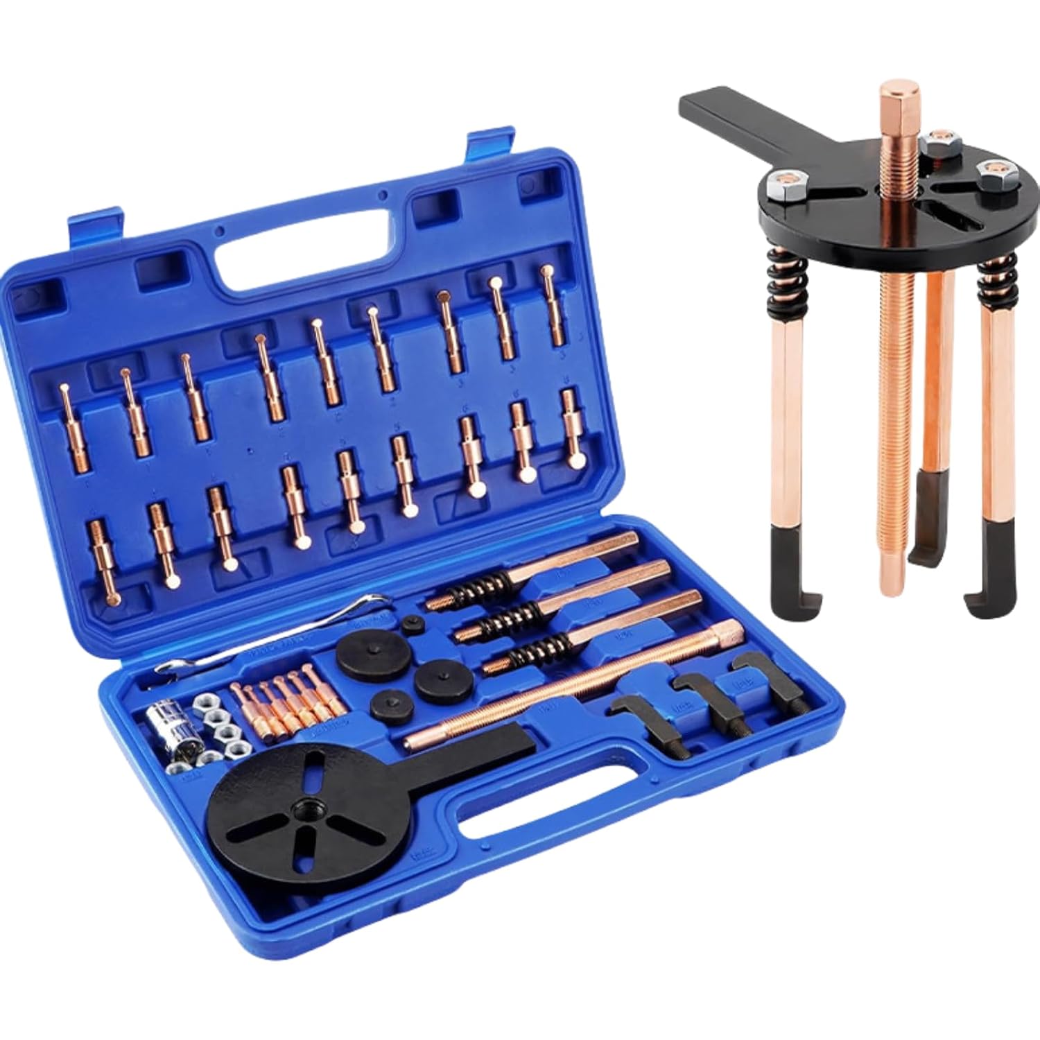36 In 1 Bearing Puller Set, Inner Bearing Puller, Wheel Bearing Tool, Ball Bearing Puller, Inner Puller With Collets In 8 Sizes, General Bearing Extractor Machine