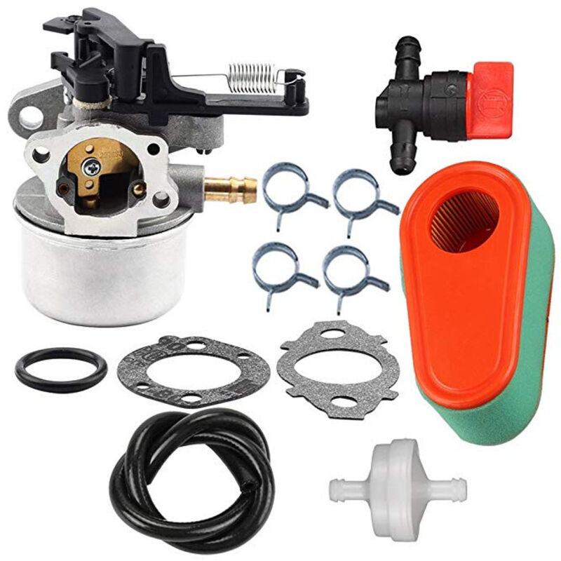 Vergaserbaugruppe 591137 - Briggs & Stratton 590948 111p02 - Mit Luftfilter, Ölschlauch, Schalter Usw.