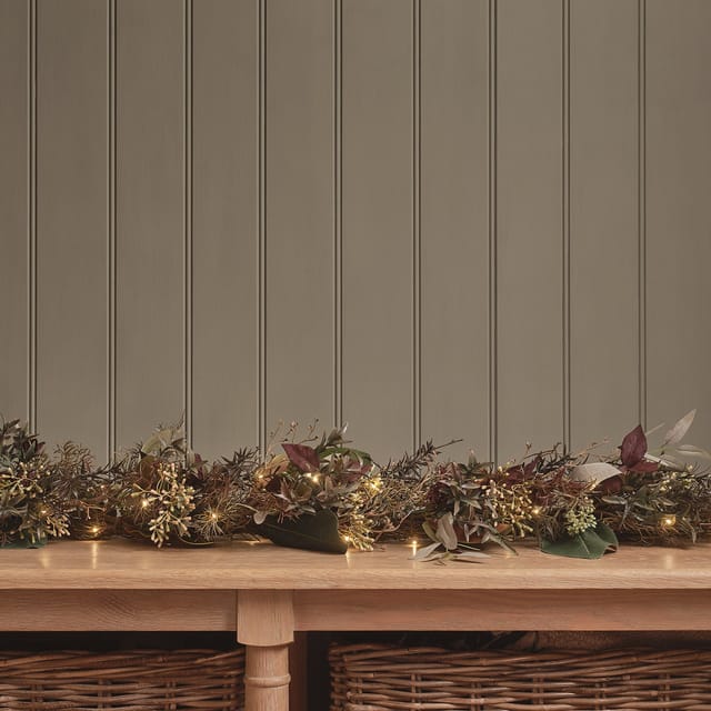 2m Herbst- und Wintergirlande mit Beleuchtung