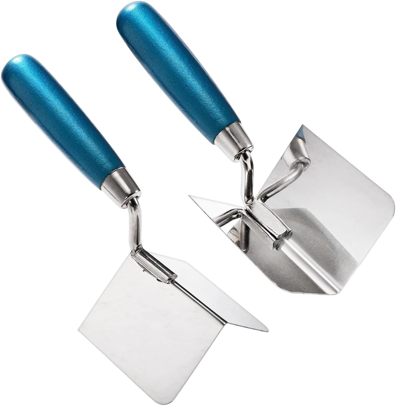2 X Corner Trowel Stainless 80 X 60 Mm Inside And Outside Edge Trowel With Soft Grip Inner Corner Trowel And Outer Corner Trowel Made Of Stainless Steel, Corner Trowel With Handle For Plaster Work