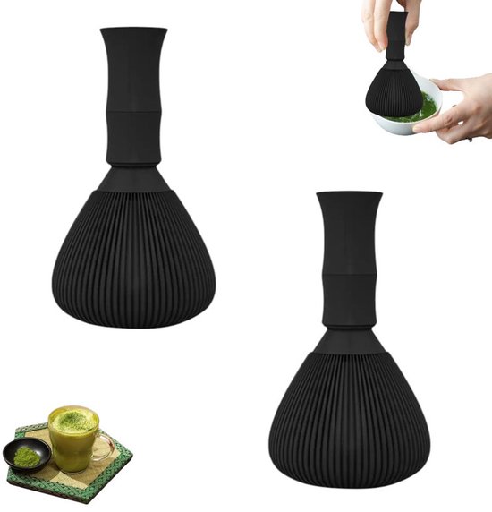 2 Teilig Matcha Besen Matcha Schlagpinsel Aus Harz Matcha Tee Set Kompaktes Matcha Werkzeug Wiederverwendbarer Matcha Besen Küchenutensil Für Tee