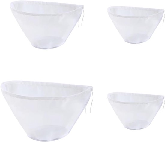4 Filterbeutel Käsetuchbeutel Wiederverwendbares Filtertuch Cold Brew Beutel Schalenförmiger Nylonbeutel Für Nussmilch Zum Kochen Joghurt , Nussm