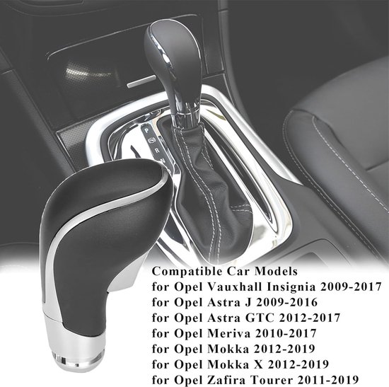 Schaltknauf Für Opel Mokka, Astra K, Insignia, Astra J, Zafira B Und Meriva Ersatzteil Für Automatik Schaltknauf Hochwertiges Leder Autozubehör