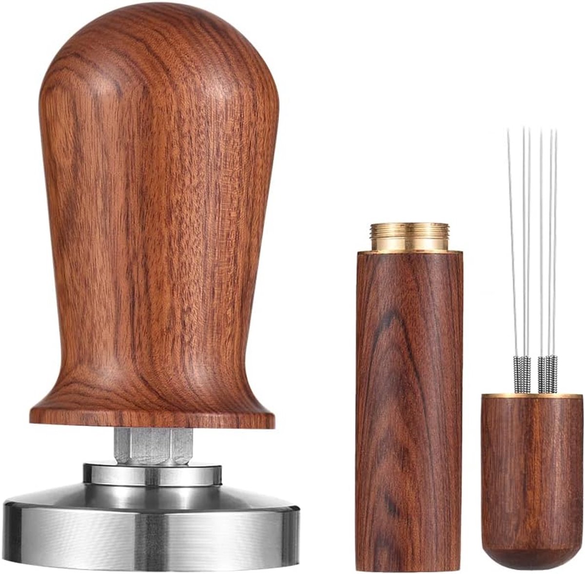 Espresso-tamper Und Vorteile Für Kaffeeliebhaber – Holzgriff, Edelstahlbasis – Geeignet Für Espresso – Barista-set – 51 Mm