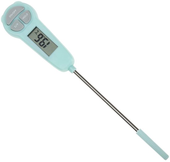 Digitales, Tragbares Lebensmittelthermometer Mit Lcd Bildschirm Zur Schnellen Und Genauen Temperaturmessung Von Fleisch, Backofen Und Milch