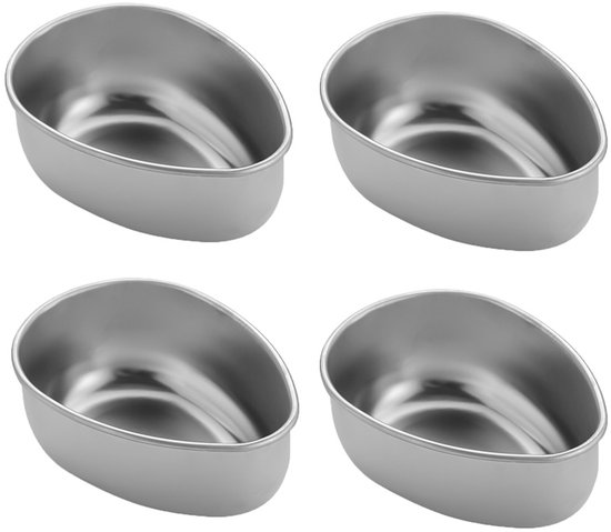 4 Teiliges Set Tropfenförmiger Eierkocherschalen Aus Edelstahl Dampfschüssel Aus Edelstahl Backschüssel Multifunktionale Servierschüssel Wiederve