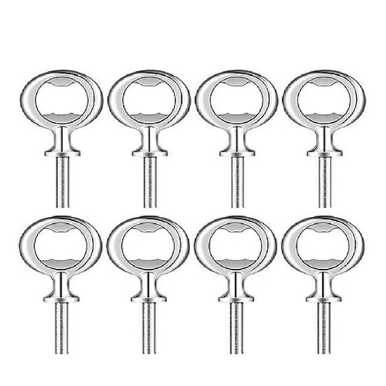 8 Flaschenöffner Aus Metall Zum Drechseln, Dank Verzinkung Besonders Langlebig. Diy Flaschenöffner Für Craft Bier.