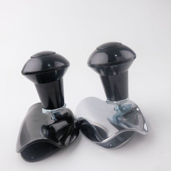 Für 2 Stück Universal Lenkrad /lenkradknauf In Schwarz Und Silber Für Auto, Lieferwagen, Lkw, Traktor, Boot Usw.