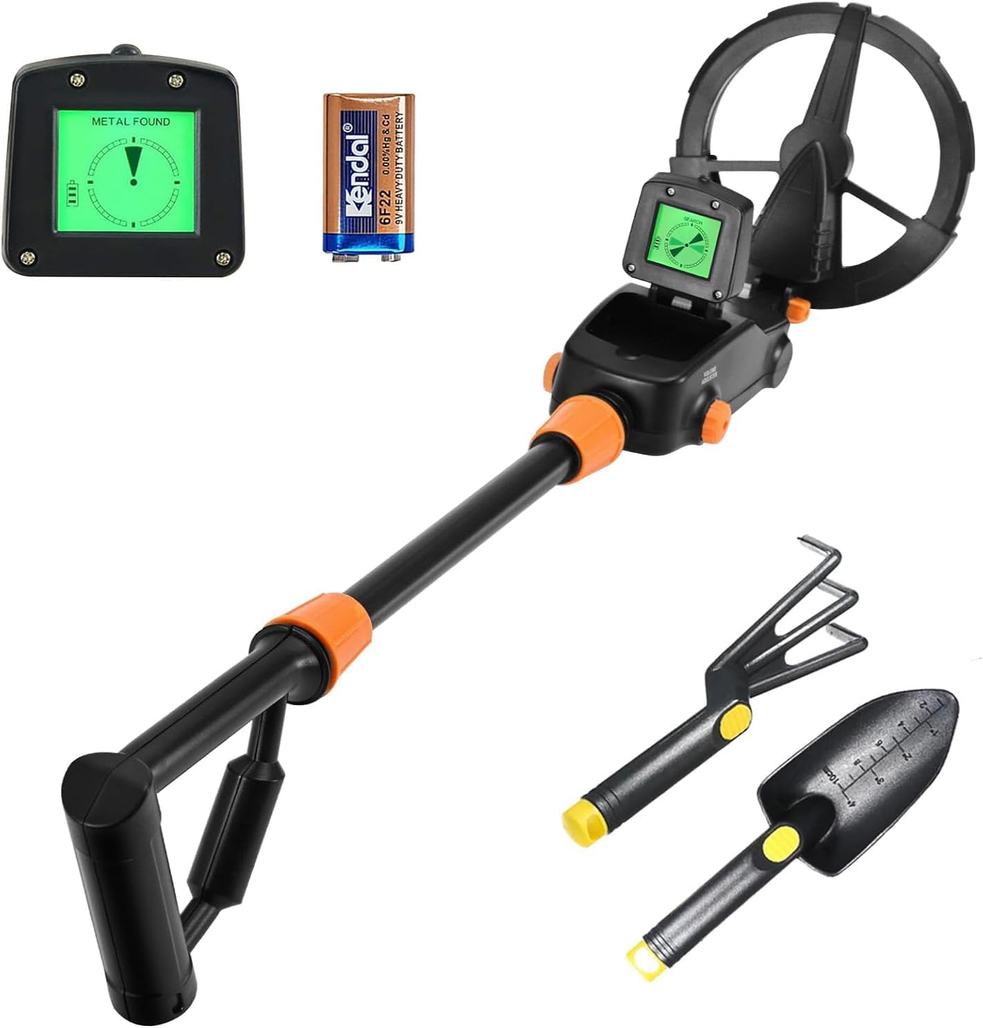 Children's Metal Detector, High Precision Metal Detector With Lcd Display And Sound Display, Lightweight Metal Detector For Children With Shovel Rake, Waterproof For Gold Search, Jewellery, Silver, Ou