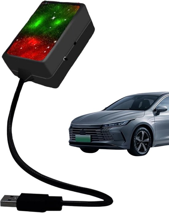 Led-projektionslampe Sternennacht Usb-sternenprojektor-nachtlicht Romantische Sternenbeleuchtung Fürs Autodach Flexible Tragbare Autobeleuchtung