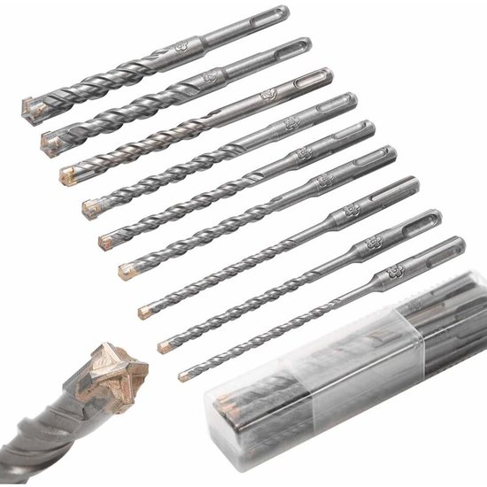 Für Sds Plus Betonbohrer Betonbearbeitung 5mm 16mm X 160mm Betonbohrer Set Perforatorbohrer Mit 4 Schneidkanten Für Beton, Stein, Granit, Ziegel