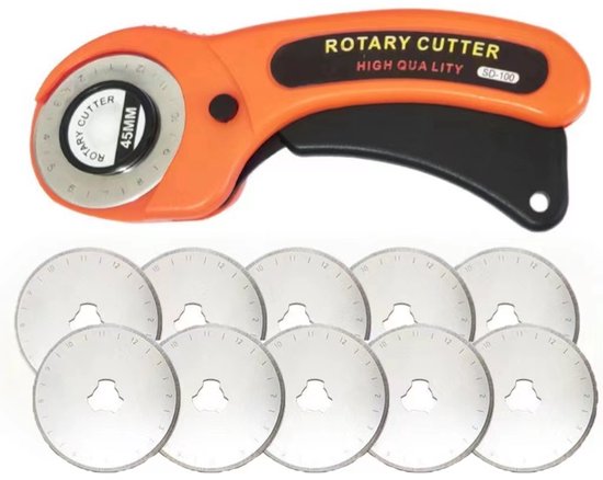 Professioneller 45 Mm Rollschneider Für Stoff Rollenschneider Näh Und Quiltwerkzeug Diy Werkzeug Für Kleidung Stoffschere Nähzubehör Quilten Diy