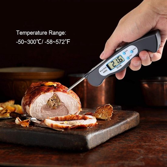 Kochthermometer, Digitales Lcd-sofortanzeige-fleischthermometer Mit Sonde Für Küche, Grill Und Bbq (27 2 3 Cm)