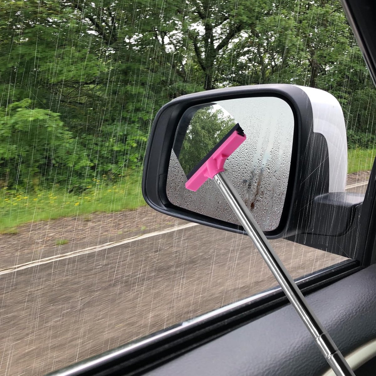 Scheibenwischer – 2er-pack – Teleskop-seitenspiegelwischer – Mini-rückspiegelwischer, Passend Für General Motors, Schwarz + Pink